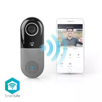 Nedis WIFICDP40CWT - Wi-Fi Smart Domový Video Telefón | Cloud/ microSD / Onvif | IP65 | snímač pohybu | Biela