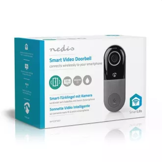 Nedis WIFICDP40CWT - Wi-Fi Smart Domový Video Telefón | Cloud/ microSD / Onvif | IP65 | snímač pohybu | Biela