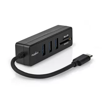 Nedis CCGB64785WT01 - USB hub| 1x USB-C™ | 1x USB-C™ / 2x USB 2.0 A Female | 3 Porty port(s) | Napájanie z USB Nedis CCGB64785WT01 - USB hub| 1x USB-C™ | 1x USB-C™ / 2x USB 2.0 A Female | 3 Porty port(s) | Napájanie z USB