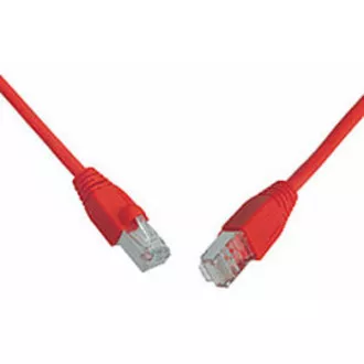 Solarix Patch kábel CAT5E SFTP PVC 10m červený snag-proof C5E-315RD-10MB