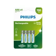 Philips dobíjacia batéria AAA 700mAh, NiMH - 4ks
