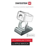 SWISSTEN HLINÍKOVÝ STOJANČEK PRE iWATCH STRIEBORNÝ