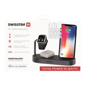 SWISSTEN WIRELESS NABÍJAČKA 4in1 MFi