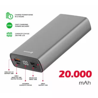 SWISSTEN ALUMINUM POWER BANK 20000 mAh SWISSTEN ALUMINUM POWER BANK 20000 mAh