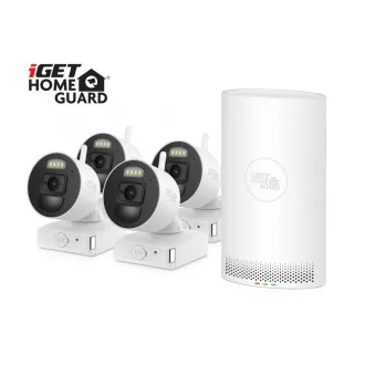iGET HOMEGUARD HGDVK83304 - CCTV kamerový systém 3K DVR 8CH + 4x kamera s LED a zvukom