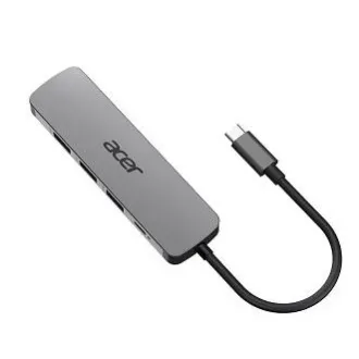 Acer 5IN1 Mini Dock statioType- C dongle, 1x HDMI (až 3840x2160@60hz), 3x USB 3.0 5Gbps ports, 1x Type-C up to 100W PD port (hosť)