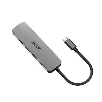 Acer 5IN1 Mini Dock statioType- C dongle, 1x HDMI (až 3840x2160@60hz), 3x USB 3.0 5Gbps ports, 1x Type-C up to 100W PD port (hosť)