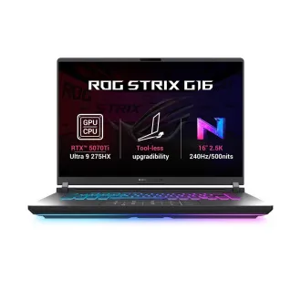 ASUS ROG Strix G16 - Ultra 9 Procesor 275HX/32GB/1TB SSD/RTX 5070Ti 12GB/16"/2,5K/IPS/240Hz/2y PUR/Win 11 Home/sivá ASUS ROG Strix G16 - Ultra 9 Procesor 275HX/32GB/1TB SSD/RTX 5070Ti 12GB/16"/2,5K/IPS/240Hz/2y PUR/Win 11 Home/sivá