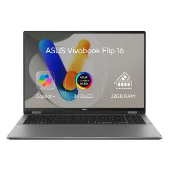 ASUS Vivobook 16 Flip - Ultra 7 Procesor 258V/32GB/1TB SSD/RTX 5050 8GB/16"/3K/OLED/Touch/2y PUR/Win 11 Home/sivá ASUS Vivobook 16 Flip - Ultra 7 Procesor 258V/32GB/1TB SSD/RTX 5050 8GB/16"/3K/OLED/Touch/2y PUR/Win 11 Home/sivá