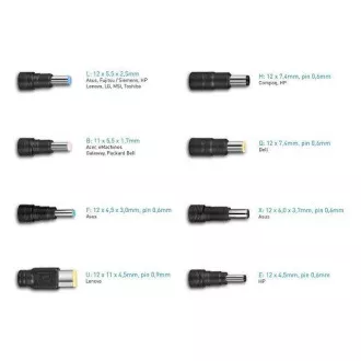 AVACOM QuickTIP 250W - univerzálny adaptér pre notebooky + 8 konektorov