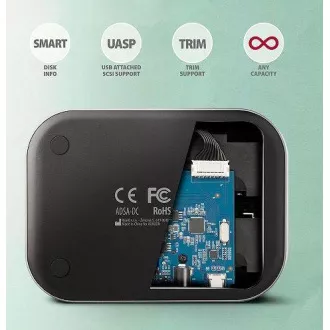 AXAGON ADSA-DC, USB-C 5Gbps - 2x SATA 6G 2.5"/3.5" SSD/HDD CLONE DUAL dokovacia stanica