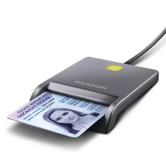 AXAGON CRE-SM3T, USB-A FlatReader čítačka kontaktných kariet Smart card (eObčanka), kábel 1.3m AXAGON CRE-SM3T, USB-A FlatReader čítačka kontaktných kariet Smart card (eObčanka), kábel 1.3m