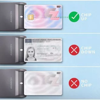 AXAGON CRE-SM3T, USB-A FlatReader čítačka kontaktných kariet Smart card (eObčanka), kábel 1.3m AXAGON CRE-SM3T, USB-A FlatReader čítačka kontaktných kariet Smart card (eObčanka), kábel 1.3m