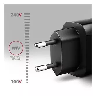AXAGON ACU-QC18, Nabíjačka do siete 18W, 1x port USB-A, QC3.0/AFC/Apple, čierna