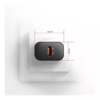 AXAGON ACU-QC18, Nabíjačka do siete 18W, 1x port USB-A, QC3.0/AFC/Apple, čierna