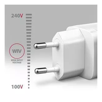 AXAGON ACU-PD20W, nabíjačka do siete 20W, 1x port USB-C, PD3.0/PPS/QC4+/AFC/Apple, biela