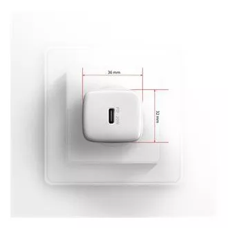 AXAGON ACU-PD20W, nabíjačka do siete 20W, 1x port USB-C, PD3.0/PPS/QC4+/AFC/Apple, biela