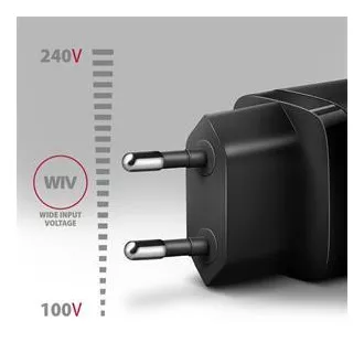 AXAGON ACU-PD30, Sil nabíjačka do siete 30W, 1x port USB-C, PD3.0/PPS/QC4+/SFC/AFC/Apple, čierna