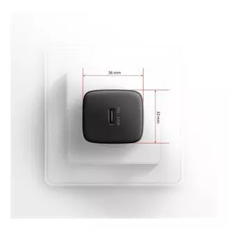 AXAGON ACU-PD30, Sil nabíjačka do siete 30W, 1x port USB-C, PD3.0/PPS/QC4+/SFC/AFC/Apple, čierna
