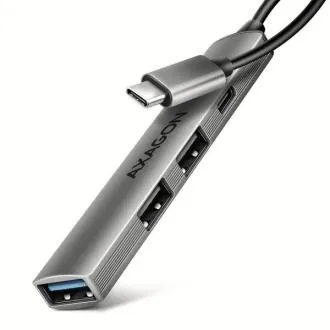 AXAGON HUE-STC, 4x USB ALU STRIP húb, 1x USB-A 5Gbps, 2x USB-A & 1x USB-C 480Mbps, kábel USB-C 12cm AXAGON HUE-STC, 4x USB ALU STRIP húb, 1x USB-A 5Gbps, 2x USB-A & 1x USB-C 480Mbps, kábel USB-C 12cm