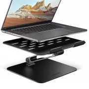 AXAGON STND-LQB hliníkový HQ stojan na notebook 10"-17.3" nastaviteľná výška a uhol, čierny
