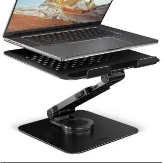 AXAGON STND-LRB hliníkový stojan na notebook 10"-17.3" nastaviteľná výška a uhol, otočný, čierny AXAGON STND-LRB hliníkový stojan na notebook 10"-17.3" nastaviteľná výška a uhol, otočný, čierny