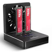 AXAGON ADSA-M2C22, USB-C 20Gbps dokovacia stanica pre 2× M.2 NVMe/SATA SSD s funkciou klonovania
