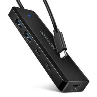 AXAGON HUE-C2C, 4× USB 5Gbps TRAVEL húb, 2× USB-A + 2× USB-C, USB-C napájanie, kábel USB-C 19cm AXAGON HUE-C2C, 4× USB 5Gbps TRAVEL húb, 2× USB-A + 2× USB-C, USB-C napájanie, kábel USB-C 19cm