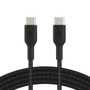 Belkin BOOST CHARGE™ USB-C/USB-C kábel, 2m, čierny - odolný