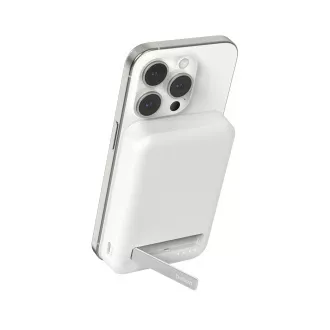 Belkin BOOST CHARGE ™ Qi2 Magnetická Bezdrôtová PowerBanka so stojanom, 8000mAh, 15W, biela