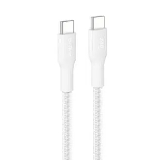 Belkin BOOST CHARGE PRE USB-C/USB-C kábel 240W, 3m, biely - odolný Belkin BOOST CHARGE PRE USB-C/USB-C kábel 240W, 3m, biely - odolný
