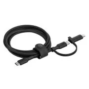 Belkin BOOST CHARGE PRE 2v1 USB-C a Lightning kábel, 1,5 m, čierny - odolný