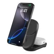 Belkin UltraCharge Qi2 25W 2v1 Magnetická skladacia nabíjačka pre iPhone/AirPods, s USB-C, čierna