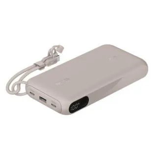 Belkin BOOST CHARGE USB-C Power Delivery PowerBanka s displejom, 20000mAh, 20W, piesočná Belkin BOOST CHARGE USB-C Power Delivery PowerBanka s displejom, 20000mAh, 20W, piesočná