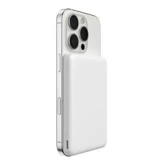 Belkin BOOST CHARGE Qi2 Magnetická Bezdrôtová PowerBanka, 5000mAh, slim, biela Belkin BOOST CHARGE Qi2 Magnetická Bezdrôtová PowerBanka, 5000mAh, slim, biela