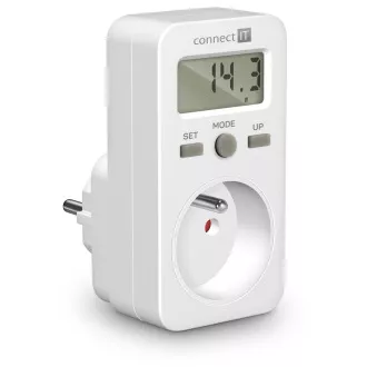 CONNECT IT PowerMeter merač spotreby el. energie, display, detská poistka