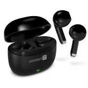 CONNECT IT True Wireless SonicBass slúchadlá do uší s mikrofónom, ČIERNA