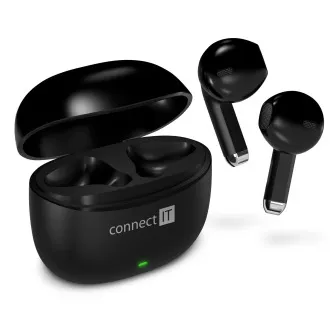 CONNECT IT True Wireless SonicBass slúchadlá do uší s mikrofónom, ČIERNA CONNECT IT True Wireless SonicBass slúchadlá do uší s mikrofónom, ČIERNA