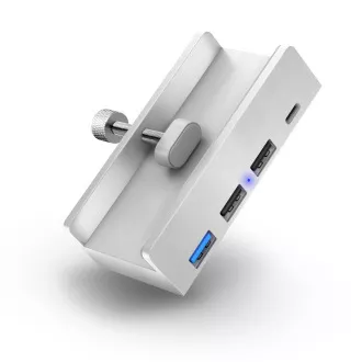 CONNECT IT USB DeskHub 4v1 na dosku stola, STRIEBORNÝ CONNECT IT USB DeskHub 4v1 na dosku stola, STRIEBORNÝ