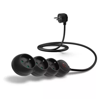 CONNECT IT predlžovací kábel 230 V, 3 zásuvky, 1,5 m, s vypínačom (čierny) CONNECT IT predlžovací kábel 230 V, 3 zásuvky, 1,5 m, s vypínačom (čierny)