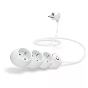 CONNECT IT predlžovací kábel 230 V, 3 zásuvky, 1,5 m, s vypínačom (biely)