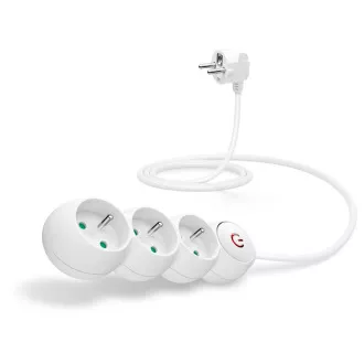 CONNECT IT predlžovací kábel 230 V, 3 zásuvky, 1,5 m, s vypínačom (biely) CONNECT IT predlžovací kábel 230 V, 3 zásuvky, 1,5 m, s vypínačom (biely)