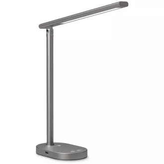 CONNECT IT SHINE stolná LED lampička, USB výstup, ŠEDÁ