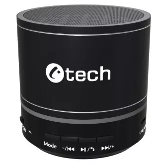 C-TECH reproduktor SPK-08B, bluetooth, batéria, USB-C, čierny