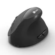 C-TECH myš VEM-17, vertikálna, Dual mode, bezdrôtová, BT5.0 + 2,4GHz, 1600DPI, čierna