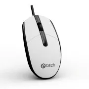 C-TECH myš WM-10, USB, 1200 DPI, bielo-čierna