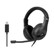C-TECH slúchadlá s mikrofónom MHS-05, USB, ovládanie na kábli, náhlavná, čierna
