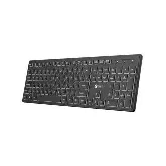 C-TECH klávesnica CZ/SK KB-201-BL, nízkoprofilová, podsvietenie, USB, CZ/SK C-TECH klávesnica CZ/SK KB-201-BL, nízkoprofilová, podsvietenie, USB, CZ/SK