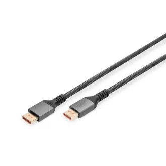 Digitus DP Kábel PREMIUM DP2.1 1m 16K@60Hz, UHD, 80Gbps, Alu Digitus DP Kábel PREMIUM DP2.1 1m 16K@60Hz, UHD, 80Gbps, Alu