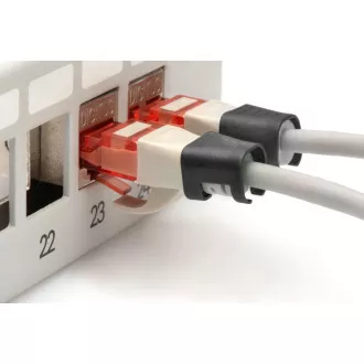 DIGITUS Color spony pre Patch kábel, balíček 100ks, čierna